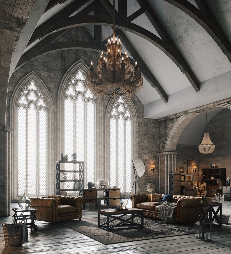 Стиль готика в интерьере – современные черты средневековья